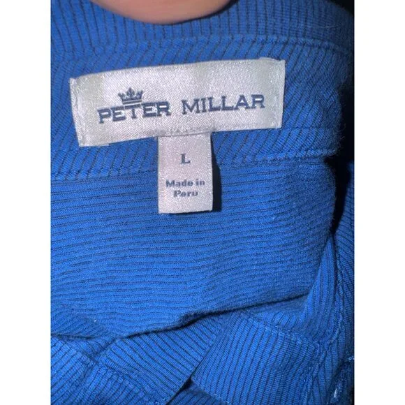 Peter Millar, blue polo shirt‎ men’s size large - Picture 4 of 5